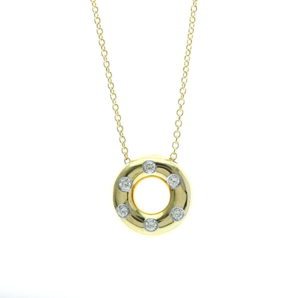 TIFFANY 18k Gold Diamond Necklace